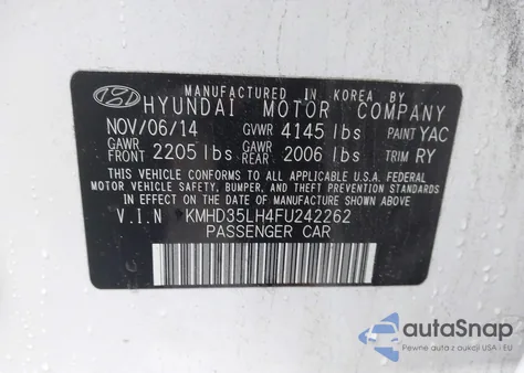 2015 Hyundai Elantra Gt из США, поврежденный, VIN KMHD35LH4FU242262